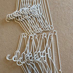 - 23 x White strong adult closet clothes coat hangers